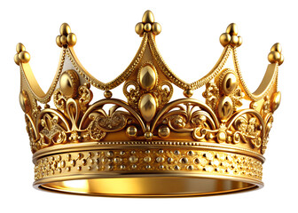 gold crown isolated on white