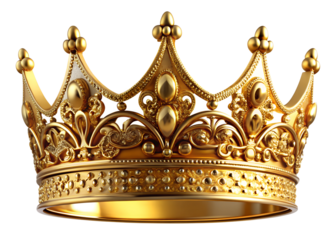 gold crown isolated on white