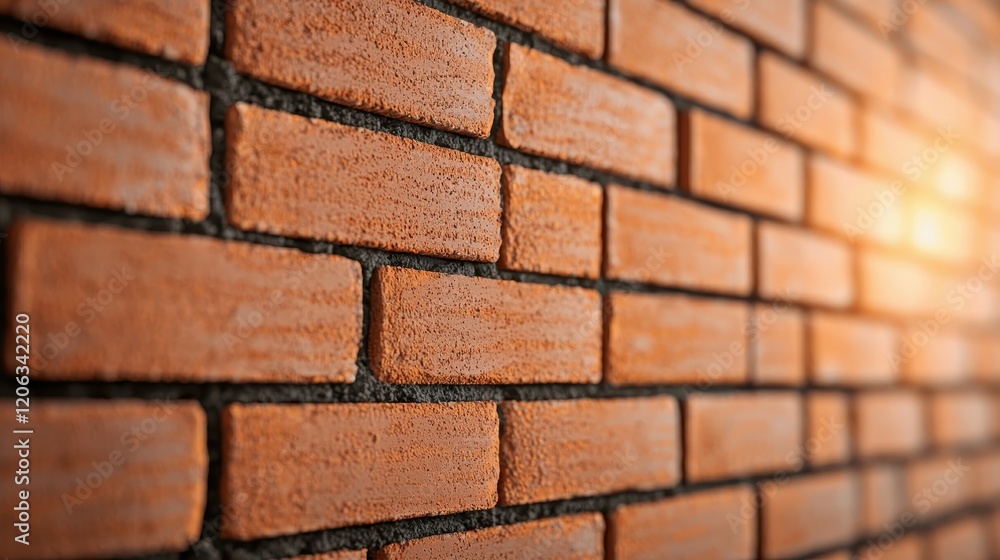 Poster a close-up view of a textured brick wall featuring warm tones and a rustic appearance, highlighting 