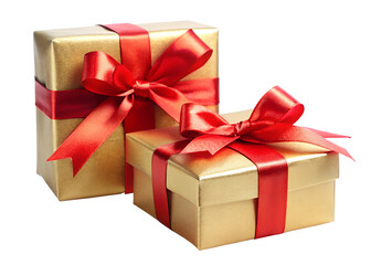 Obraz premium gift box with red ribbon