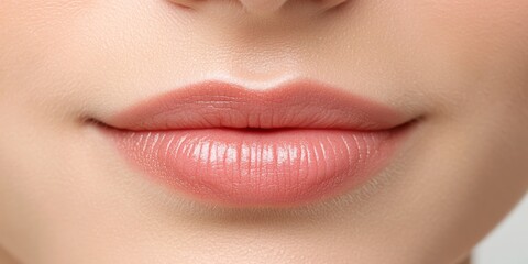 Obraz premium Close-Up of Glossy Lips with Radiant and Smooth Skin Texture 24