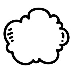 Bubble chat, Speech balloons, balloons chat, chat bubble, chat, message comic outline icons, minimalist vector illustration, simple concept, Isolated on white background