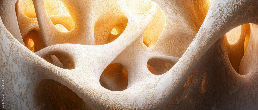Poster exploring textures of impossible shapes and paradoxical structures in three-dimensional space