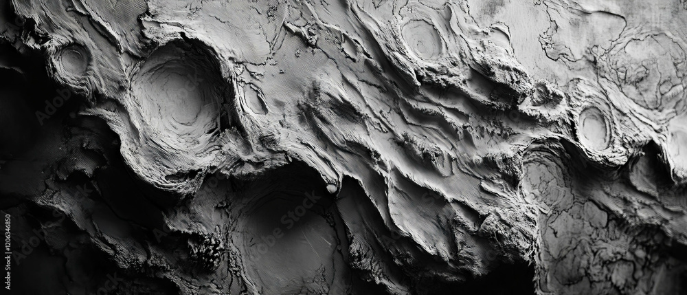 Poster exploring the intricate textures of ink on canvas showcasing creativity and depth