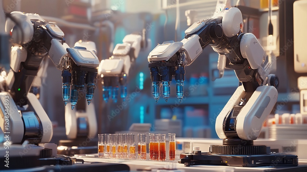 Poster advanced robotic automation in modern laboratory: precision and efficiency in scientific research