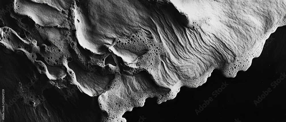Poster ink textures on absorbent paper showcasing intricate patterns and variations