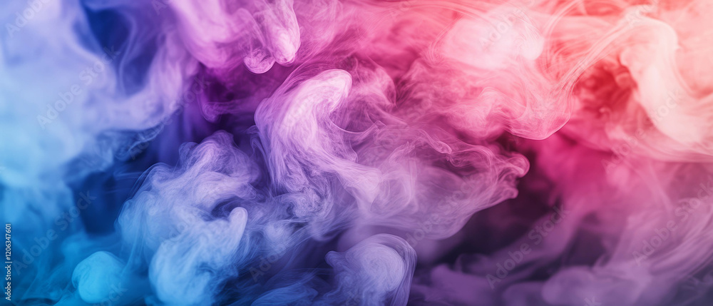 Poster colorful ink smudges with blurred edges create a vibrant visual texture