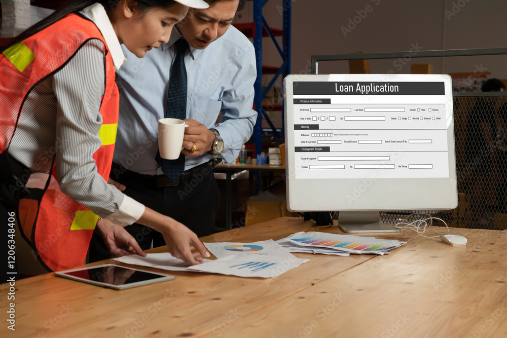 Aufkleber online loan application form for modish digital information collection on the internet network