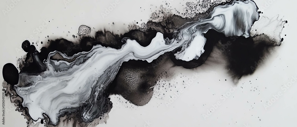 Poster exploring the unique textures of ink and alcohol in captivating swirling patterns