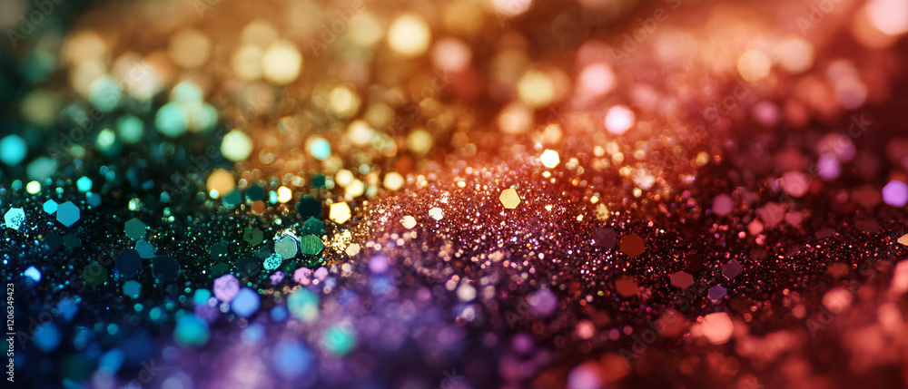 Aufkleber vibrant glittery ink texture showcases a mesmerizing array of colors and sparkling effects