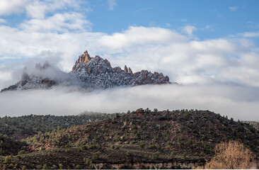 mountain in Utah with a cloud
