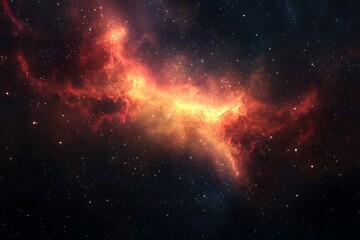 Fototapeta premium A stunning cosmic nebula illuminated by vibrant colors.