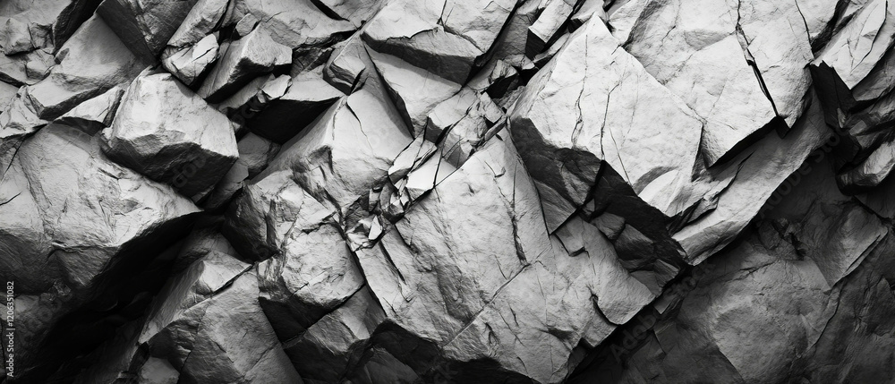Poster jagged rocks form an intricate pattern of sharp edges and rugged textures in nature