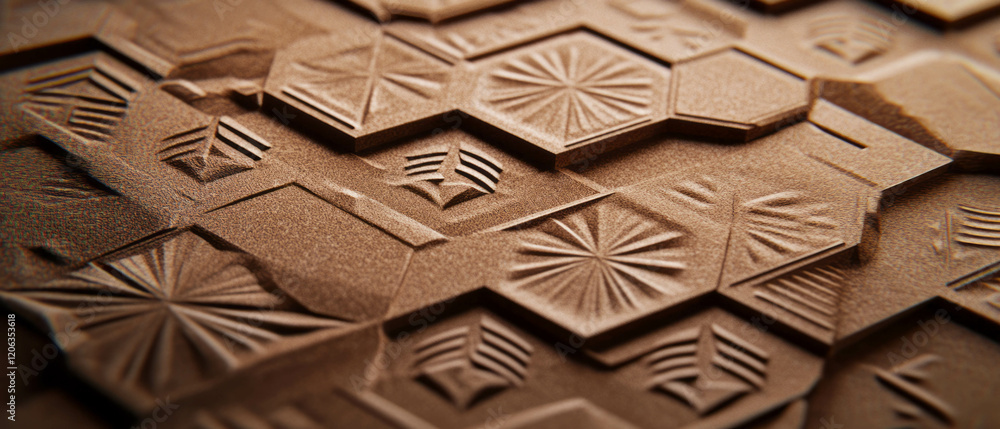 Poster kraft paper texture with embossed patterns showcasing a rich tactile surface