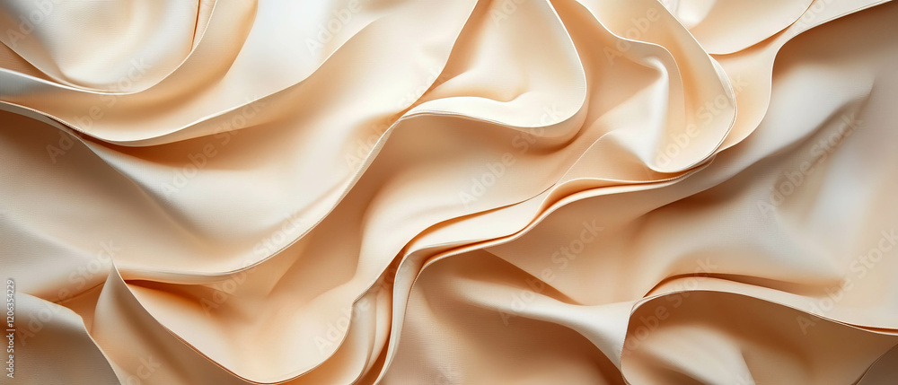 Poster texture of kraft paper displaying folds and creases in an abstract design