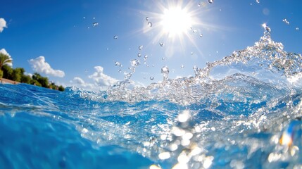 Sunlight dances beneath the waves in the sparkling Mediterranean sea