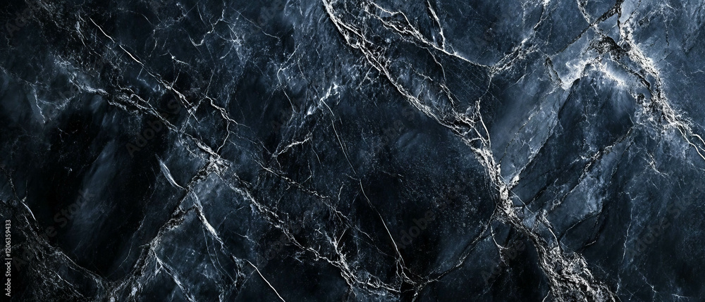 Poster luxurious dark marble texture featuring smooth surface and intricate veining patterns
