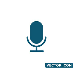 Simple Design Mic Icon Template 