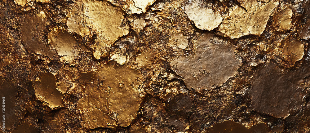 Poster exploring the unique texture and metallic sheen of a meteorite fragment