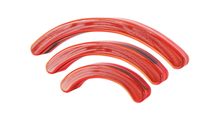 3D wifi Symbol on transparent background