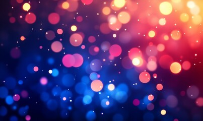 Blue and Red Fiber Optic Lights with Bokeh Effect