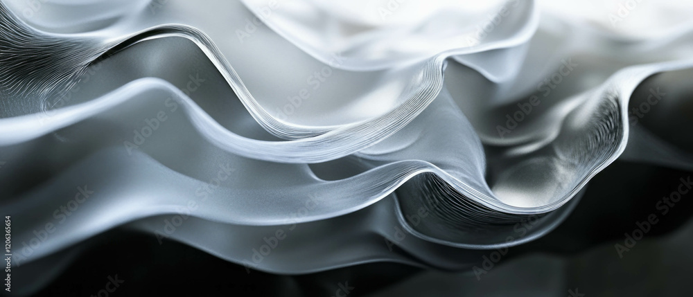 Aufkleber flowing shapes of organic frosted glass creating a diffused light effect on surface