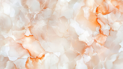 Abstract white and orange watercolor marble background