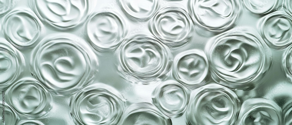 Aufkleber frosted glass texture featuring repeating circular patterns with diffused light effects