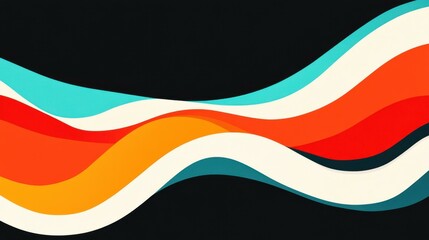 Experience vibrant gradients with a minimal abstract wave shape that enriches your designs with modern flair.