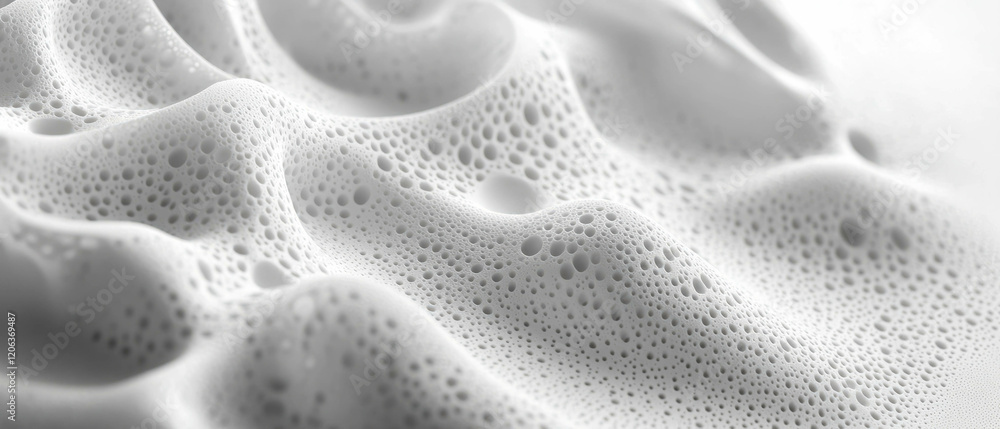 Poster exploring the elegant texture and structure of fine porcelain in a soft white hue