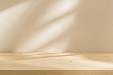 Subtle neutral backdrop, stucco wall with light beige textures, accented by soft light shadows ....