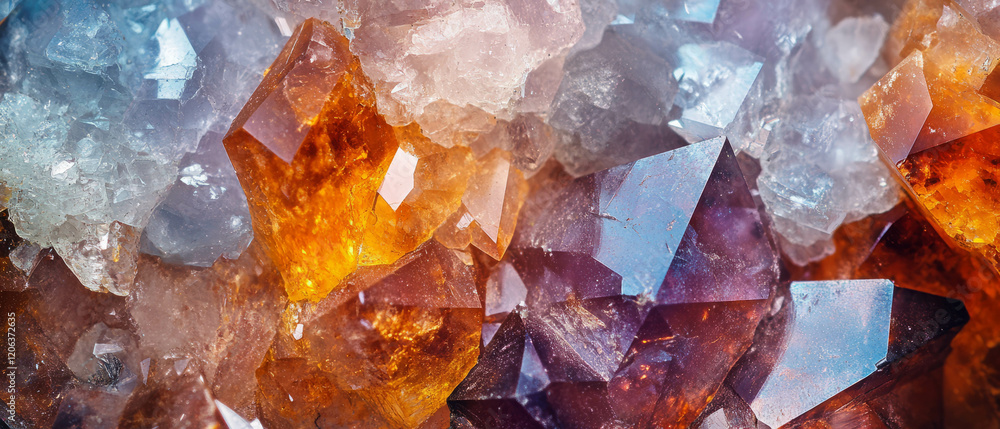 Aufkleber unique quartz texture showcasing inclusions and varied mineral patterns