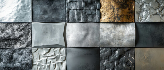 Varied textures and matte finishes of recycled aluminum panels create visual diversity