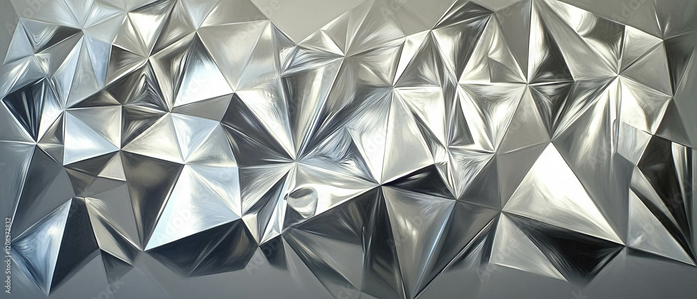 Aufkleber reflective surface with geometric patterns and varying light effects