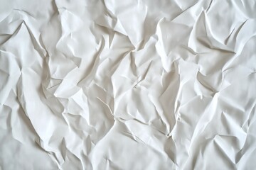 Obraz premium Crumpled White Paper Texture Background