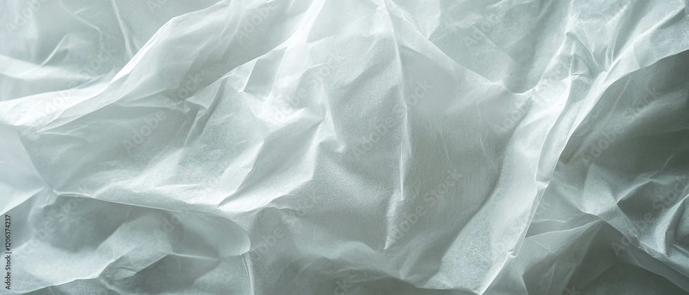 Poster exploring the delicate and translucent texture of rice paper in a close-up view