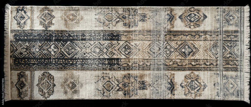 Poster elegant runner rug showcasing intricate patterns and unique texture for stylish decor