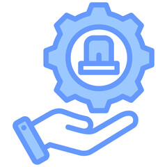 Obraz premium Emergency Response Blue Icon