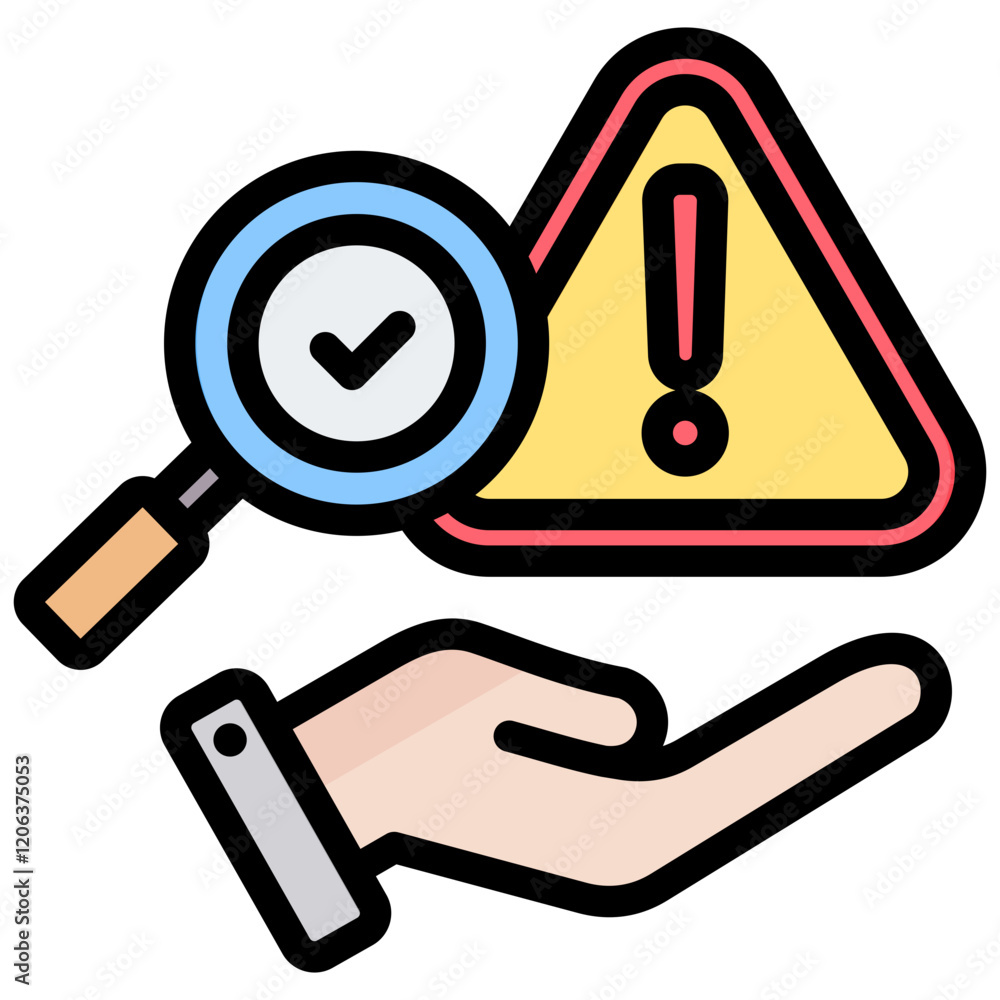 Poster incident response outline color icon