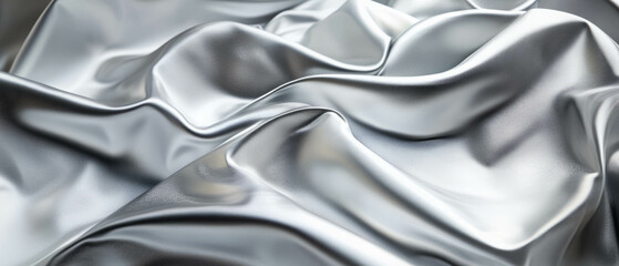 Obraz premium Satin aluminum fabric with soft sheen and smooth texture showcased beautifully