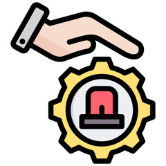 Incident Handling Outline Color Icon