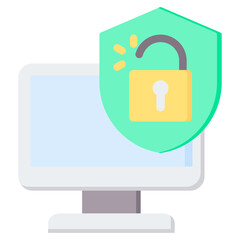 Cyber Attack Flat Icon