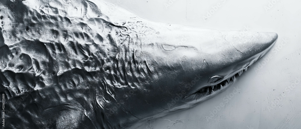 Aufkleber exploring the unique texture and streamlined shape of shark skin in underwater environments