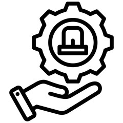 Emergency Response Outline Icon