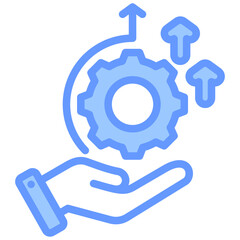 Fototapeta premium Service Development Blue Icon