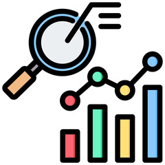 Trend Analysis Outline Color Icon