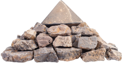 Egyptian pyramid on transparent background