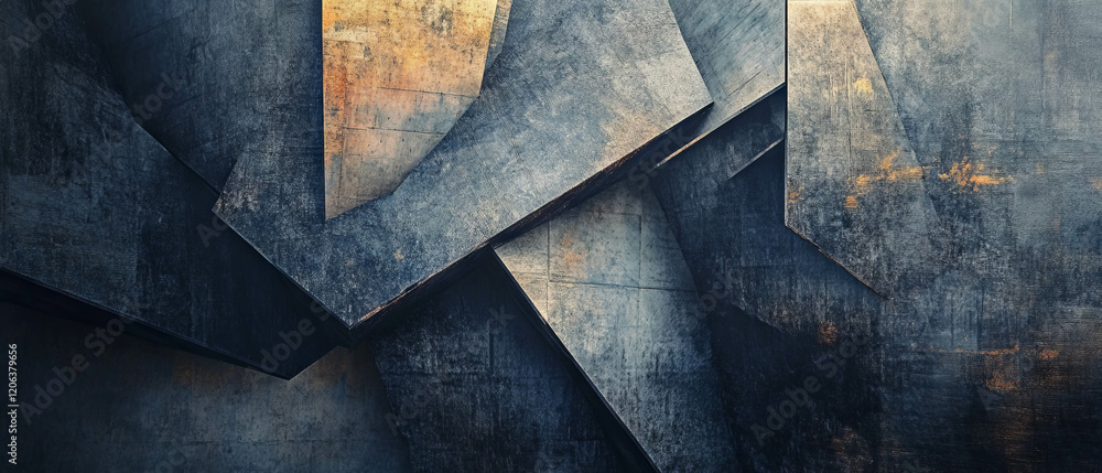 Poster exploring the beauty of transparent layers with overlapping shapes and depth