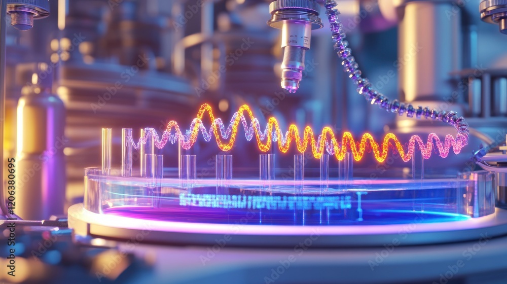 Poster advanced technology creates vibrant data waveform