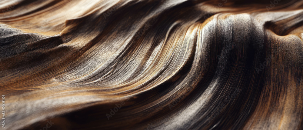 Poster wood texture created with dry brush technique showcasing dynamic lines and pressure variations